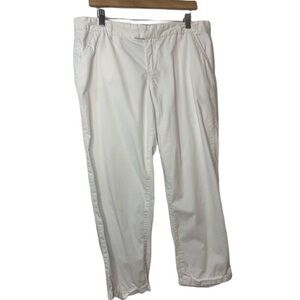 Calvin Klein Jeans White Cotton Cropped Pants